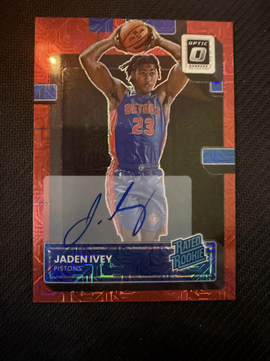 #241 Jaden Ivey 2022 Donruss Optic Auto Pistons Rated Rookies Signatures Choice