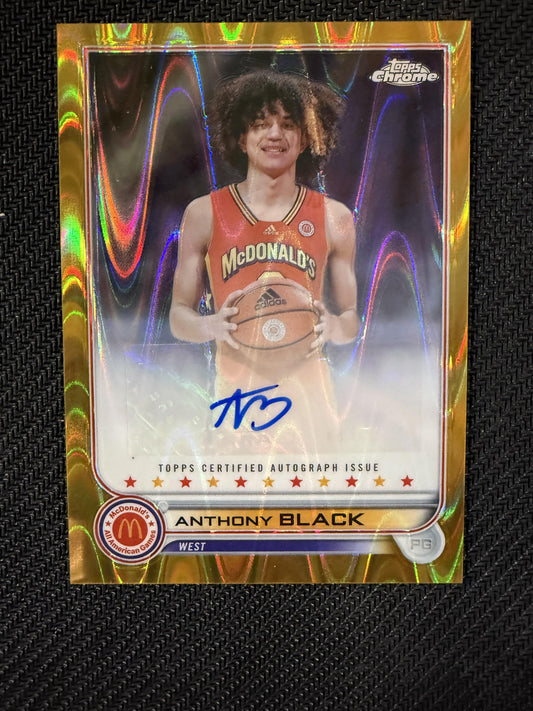 #CA-ABL Anthony Black 2022 Topps Chrome McDonald's Auto /50 Gold Wave