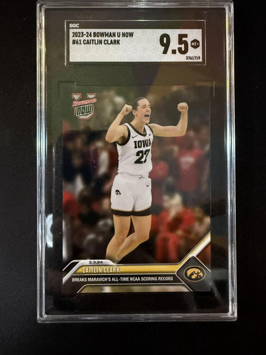 #61 Caitlin Clark 2023-24 Bowman U Now Iowa Hawkeyes sports