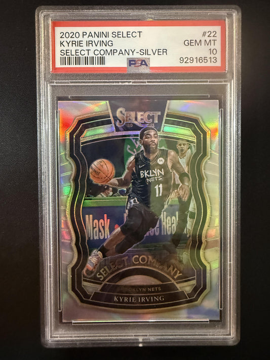#22 Kyrie Irving 2020-21 Panini Select Brooklyn Nets Select Company Silver