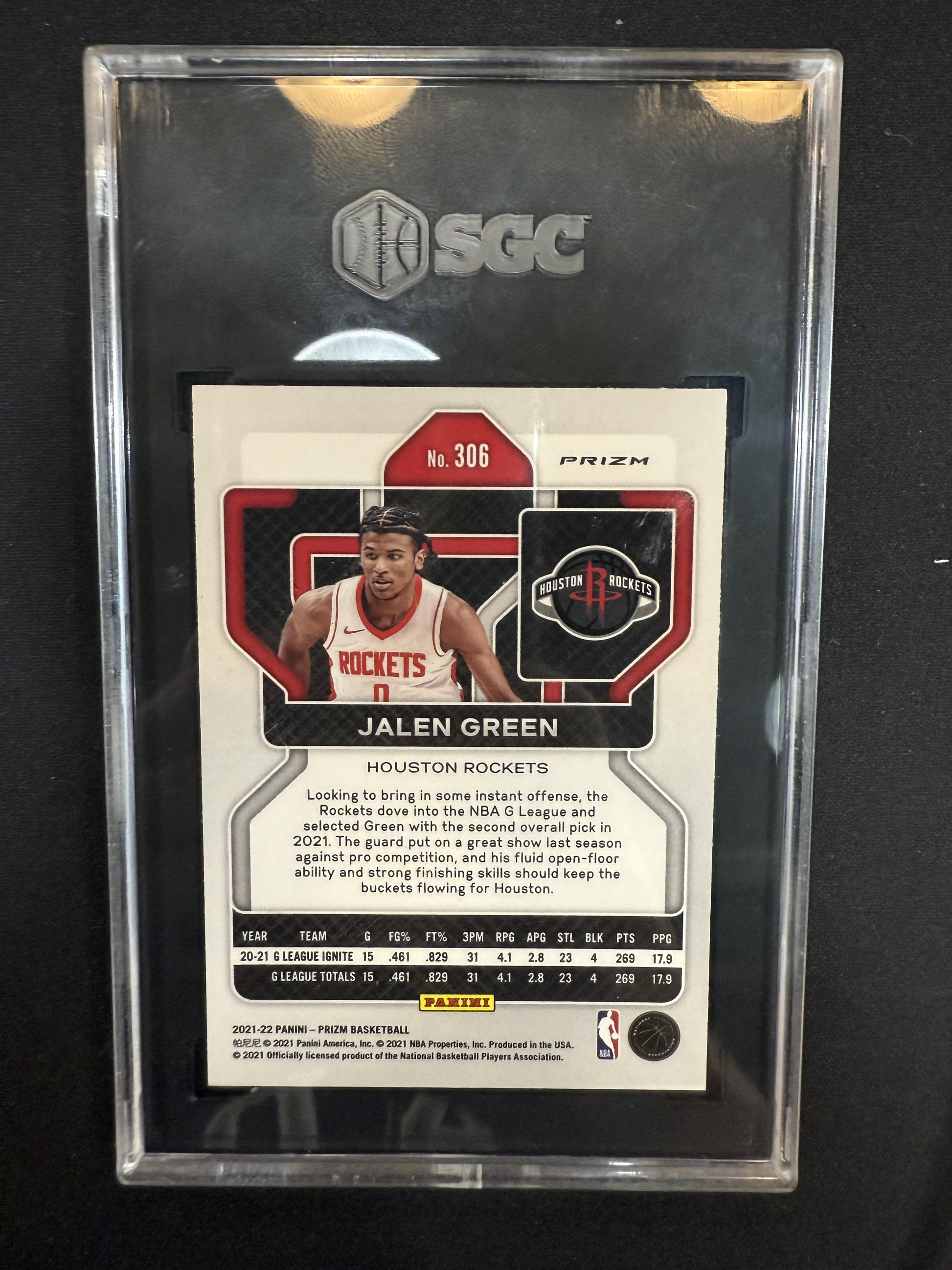 #306 Jalen Green 2021-22 Panini Prizm RC Rookie Houston Rockets Silver Wave
