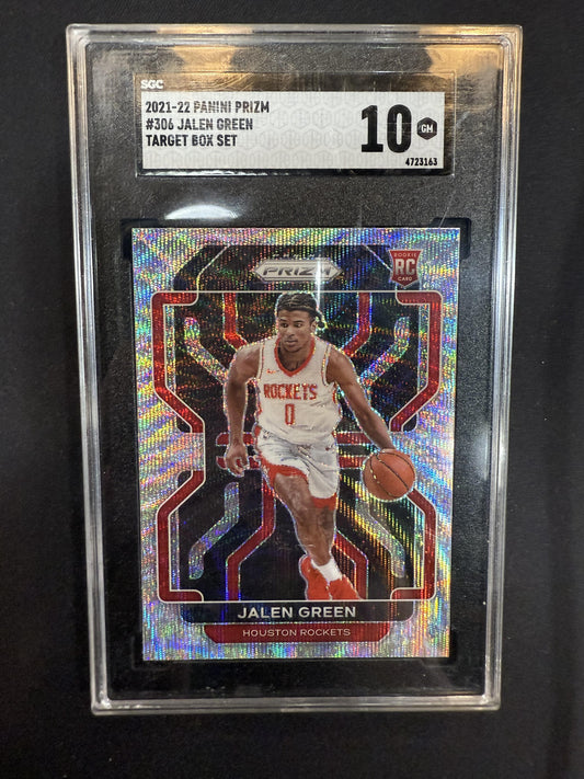 #306 Jalen Green 2021-22 Panini Prizm RC Rookie Houston Rockets Silver Wave