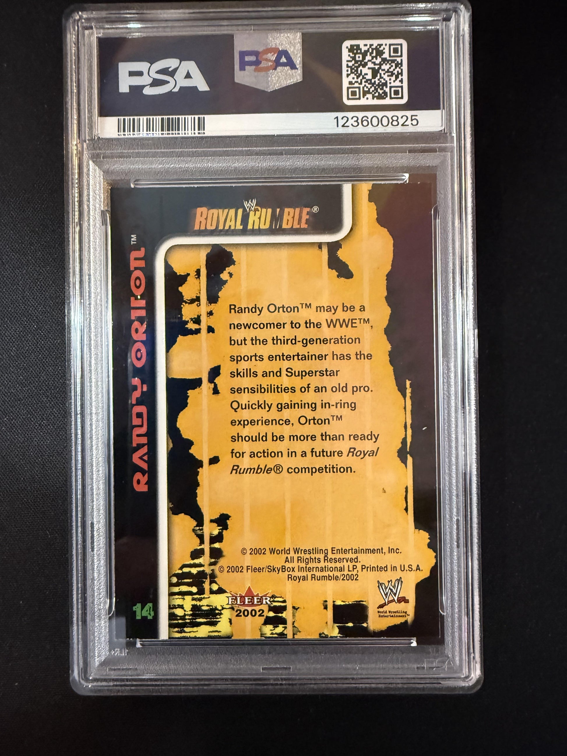 #14 Randy Orton 2002 Fleer WWE Royal Rumble RC Rookie sports