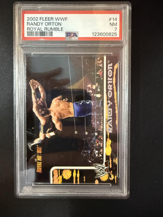 #14 Randy Orton 2002 Fleer WWE Royal Rumble RC Rookie sports