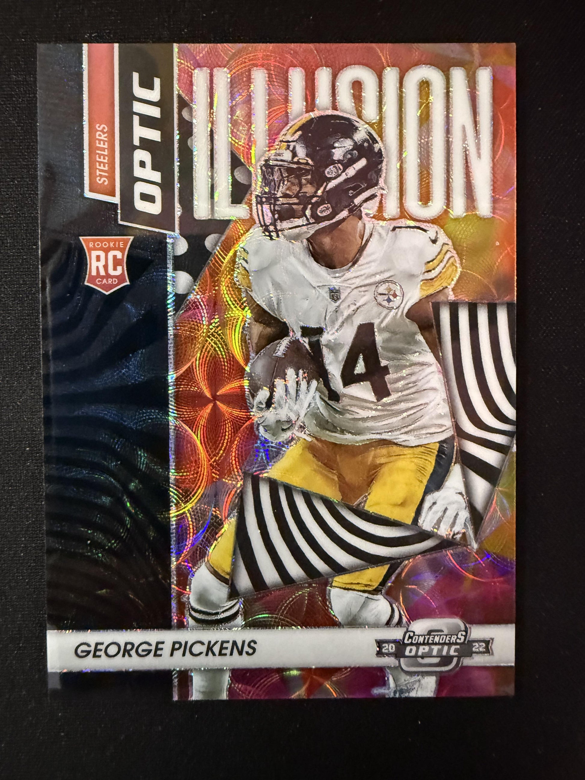 #OI-20 George Pickens 2022 Contenders Optic /25 Optic Illusion Black Scope
