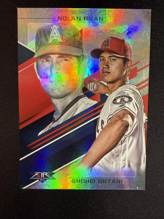 #LL-15 Shohei Ohtani / Nolan Ryan 2019 Topps Fire sports Lasting Legacies
