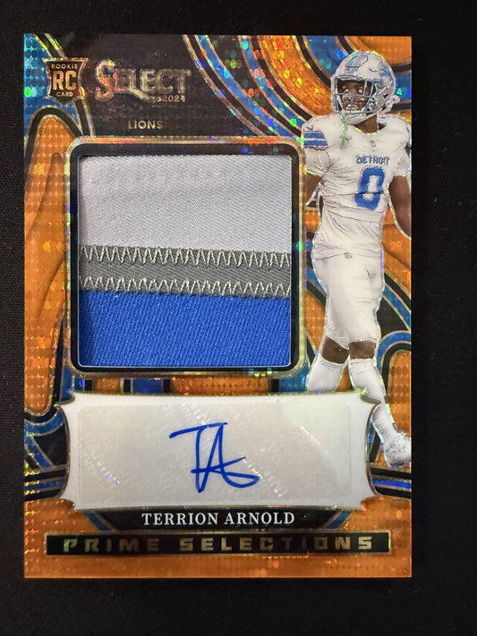 #PSPS-TAD Terrion Arnold 2024 Panini Select Auto /35 Selections Orange Pulsar