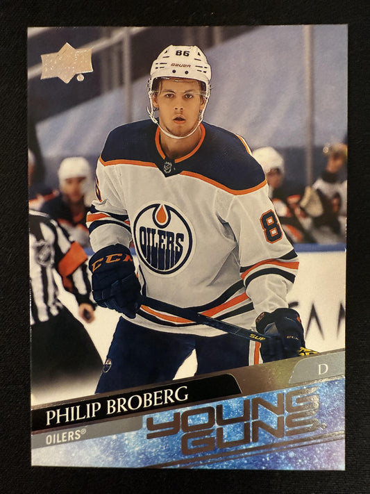 #204 Philip Broberg 2020-21 Upper Deck RC Rookie Edmonton Oilers sports