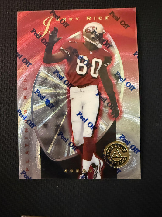 #9 Jerry Rice 1997 Pinnacle Totally Certified SN #/4999 San Francisco 49ers