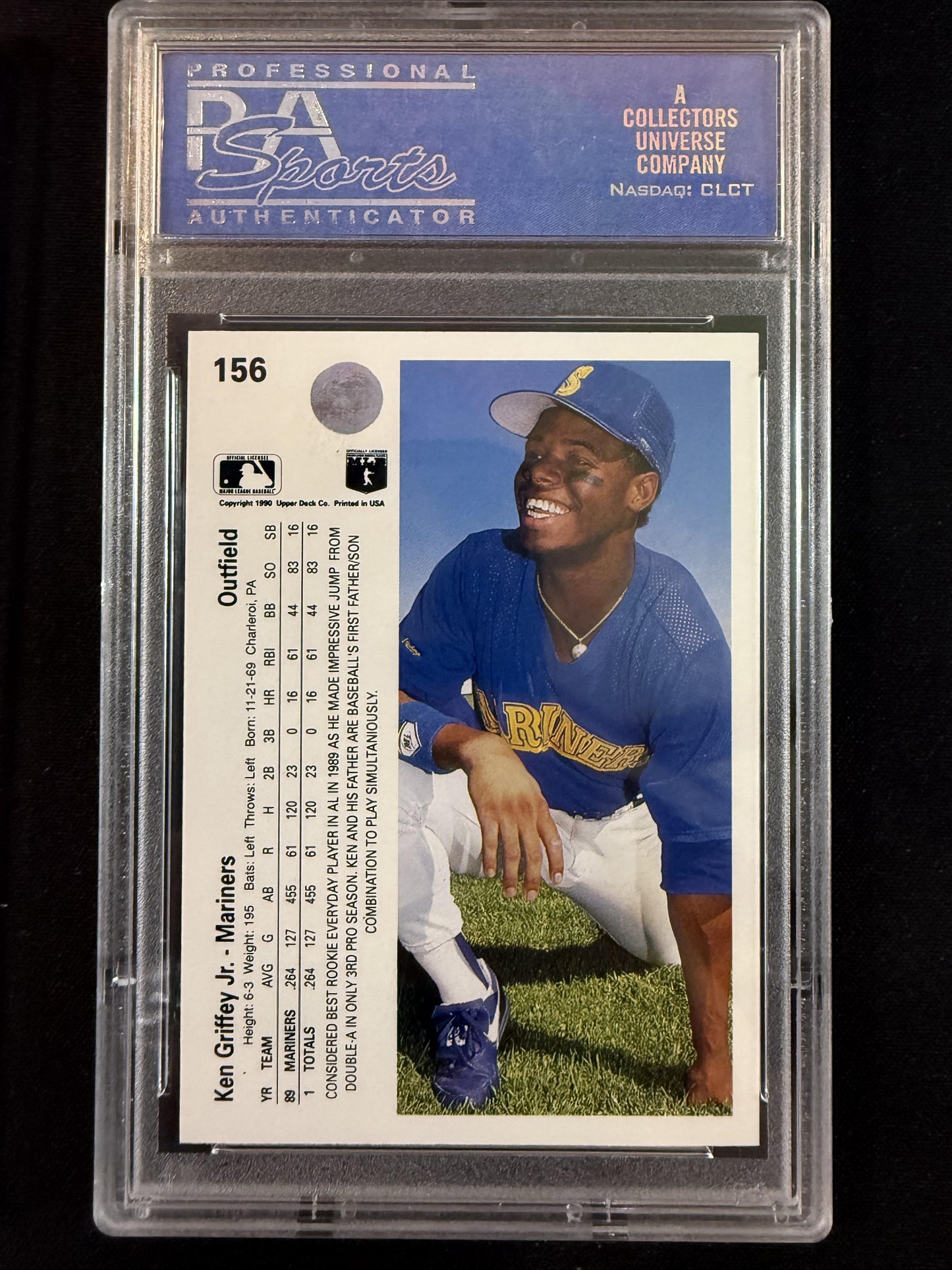 #156a Ken Griffey Jr. 1990 Upper Deck Seattle Mariners sports