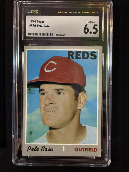 #580 Pete Rose 1970 Topps Cincinnati Reds sports