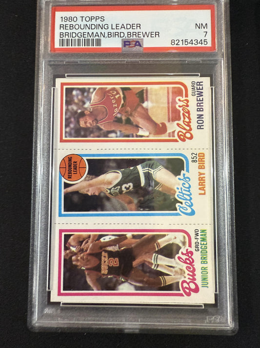 #31 / 146 / 198 Junior Bridgeman / Larry Bird / Ron Brewer TL 1980-81 Topps