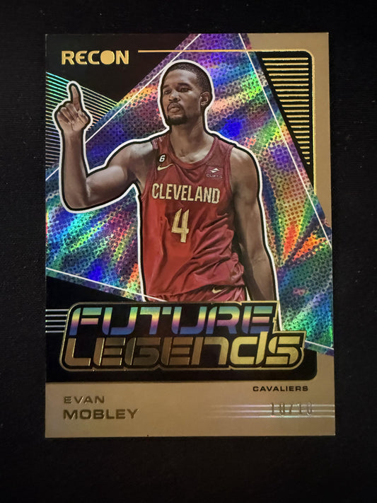#18 Evan Mobley 2022-23 Panini Recon SN #/10 Cavaliers Future Legends Gold