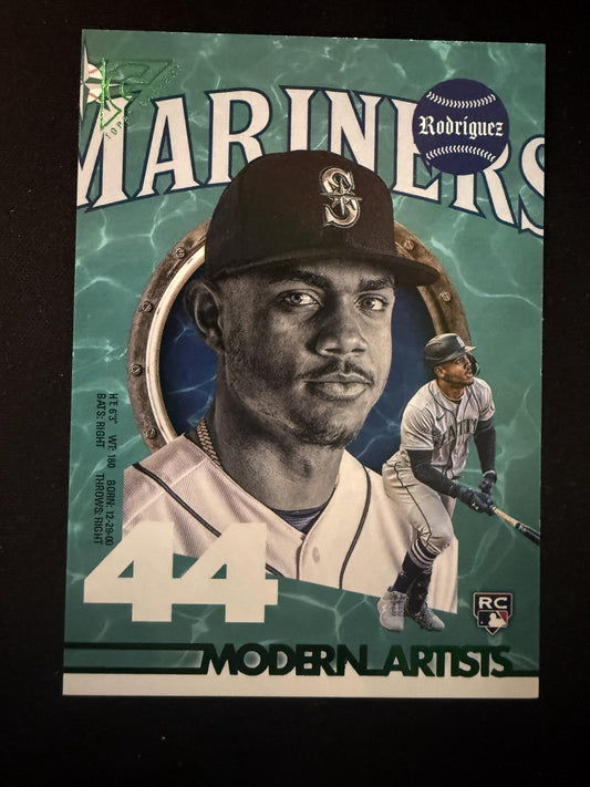 #MA-24 Julio Rodriguez 2022 Topps Gallery /250 Mariners Modern Artists Green
