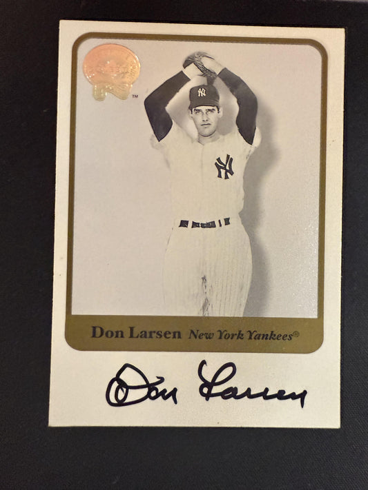#NNO Don Larsen 2001 Fleer Greats of the Game AU Auto New York Yankees