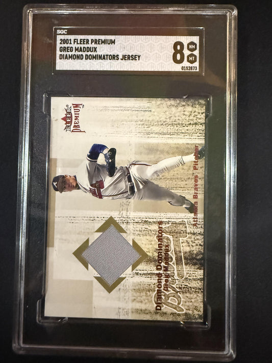 #NNO Greg Maddux 2001 Fleer Premium Braves Diamond Dominators Game Jersey