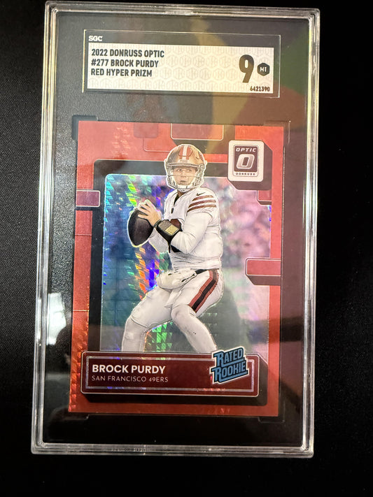 #277 Brock Purdy 2022 Donruss Optic RC Rookie San Francisco 49ers Red Hyper