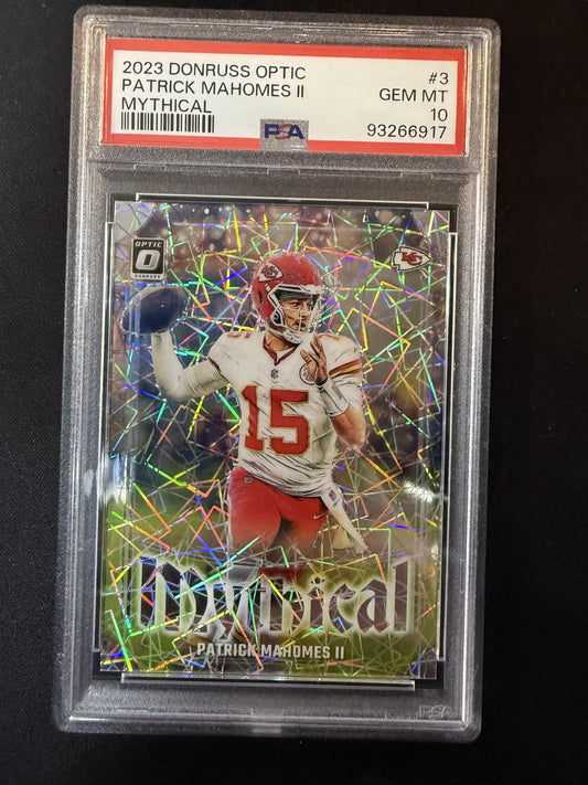 #3 Patrick Mahomes II 2023 Donruss Optic Kansas City Chiefs sports Mythical