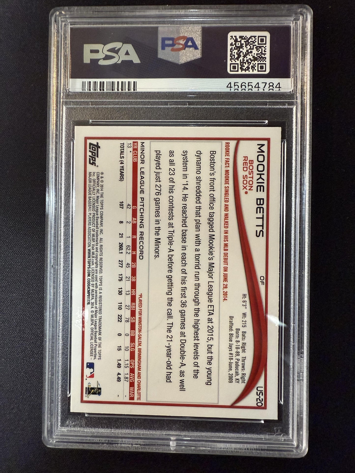 #US-20 Mookie Betts 2014 Topps Chrome Update RC Rookie Boston Red Sox sports