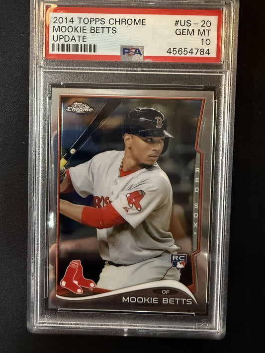 #US-20 Mookie Betts 2014 Topps Chrome Update RC Rookie Boston Red Sox sports