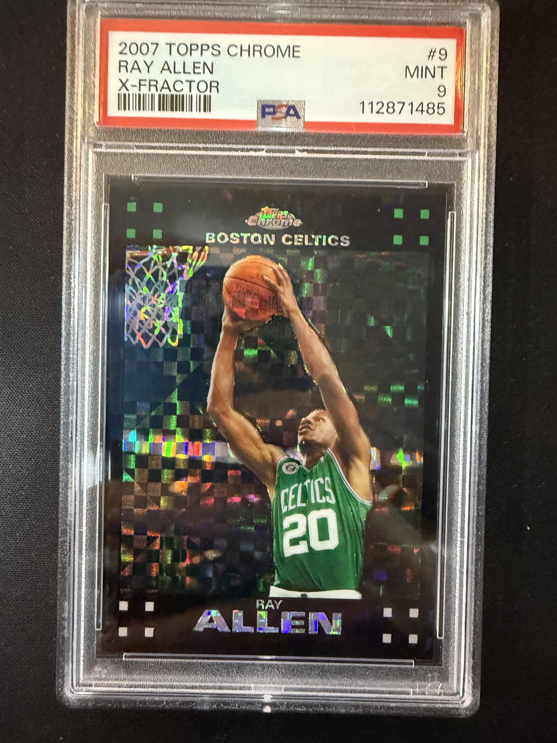 #9 Ray Allen 2007-08 Topps Chrome SN #/50 Boston Celtics sports X-Fractors