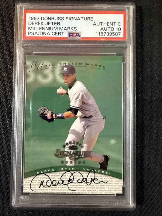 #NNO Derek Jeter 1997 Donruss Signature Series Auto /1100 Millennium Marks