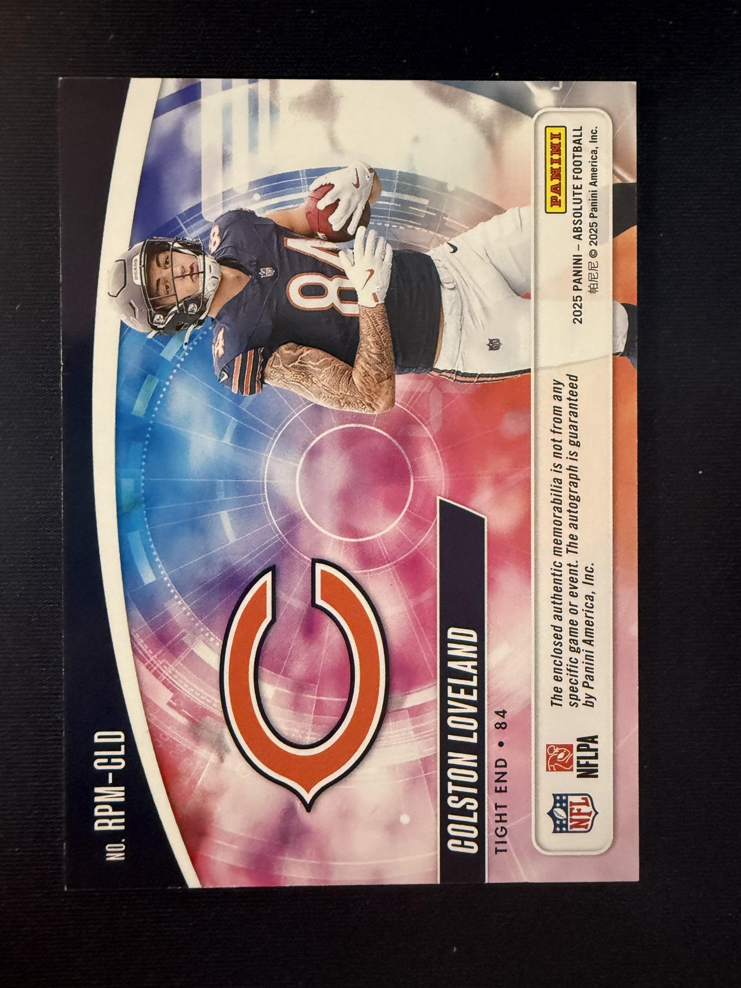 #RPM-CLD COLSTON LOVELAND 2025 PANINI ABSOLUTE ROOKIE PREMIERE PATCH AUTO /24