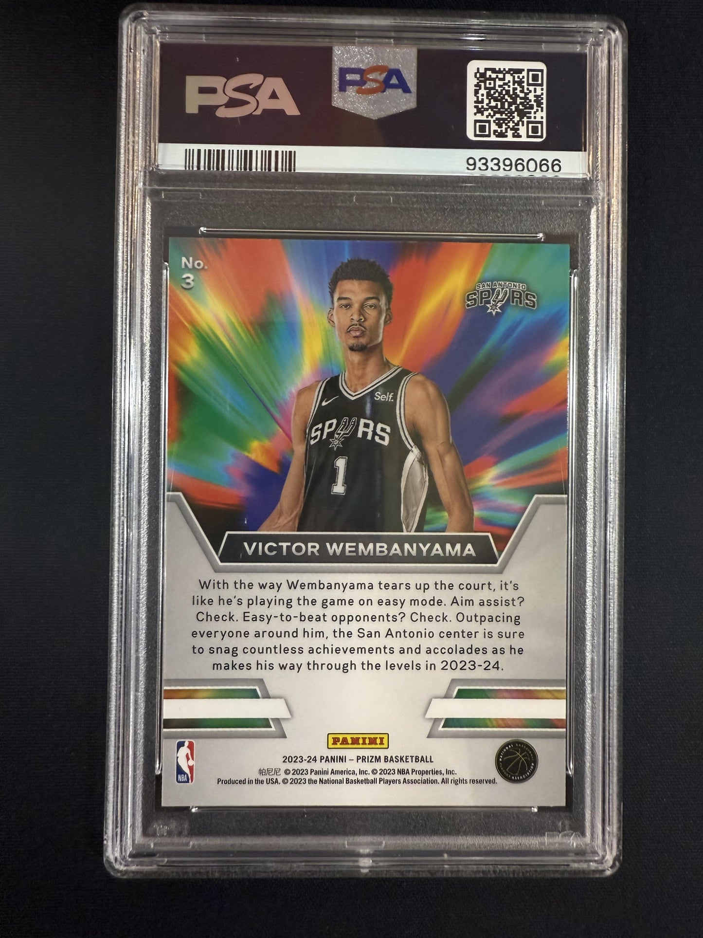#3 Victor Wembanyama 2023-24 Panini Prizm San Antonio Spurs Instant Impact