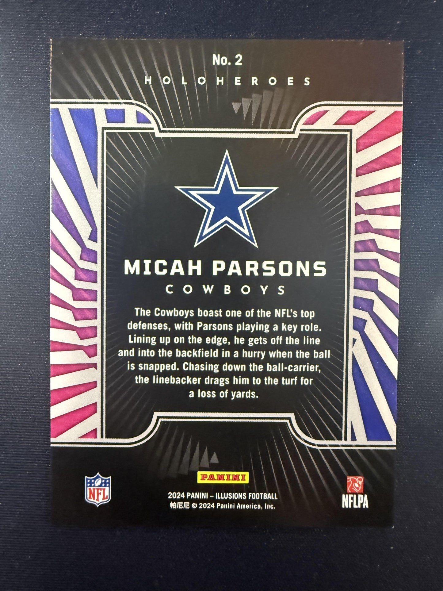 #2 Micah Parsons 2024 Panini Illusions Dallas Cowboys sports HoloHeroes
