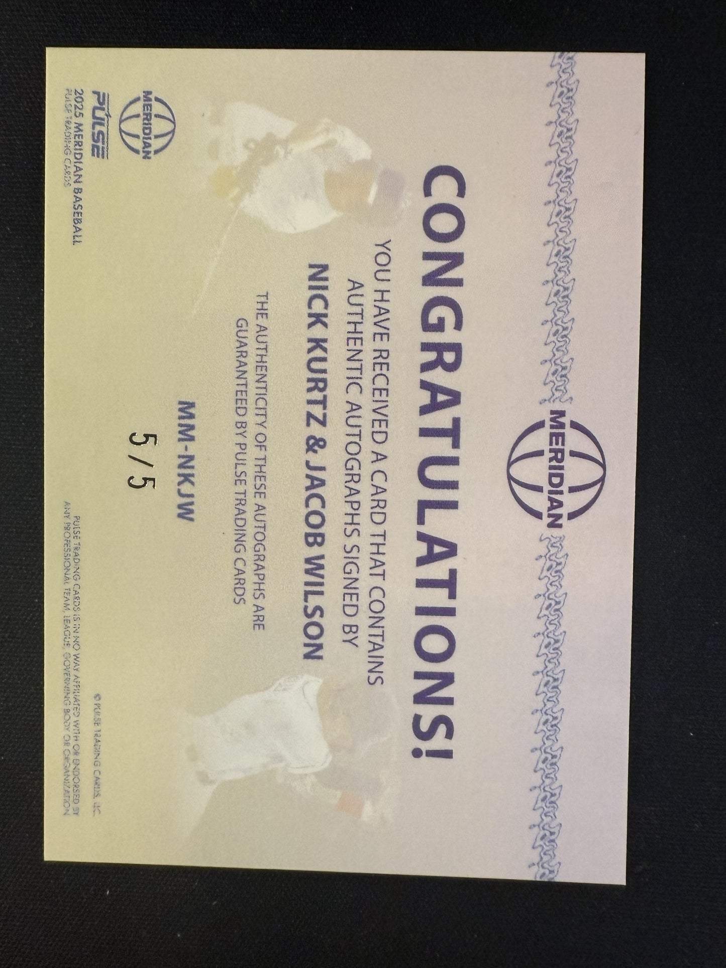#MM-NKJW NICK KURTZ JACOB WILSON 2025 MERIDIAN PULSE DUAL AUTO /5