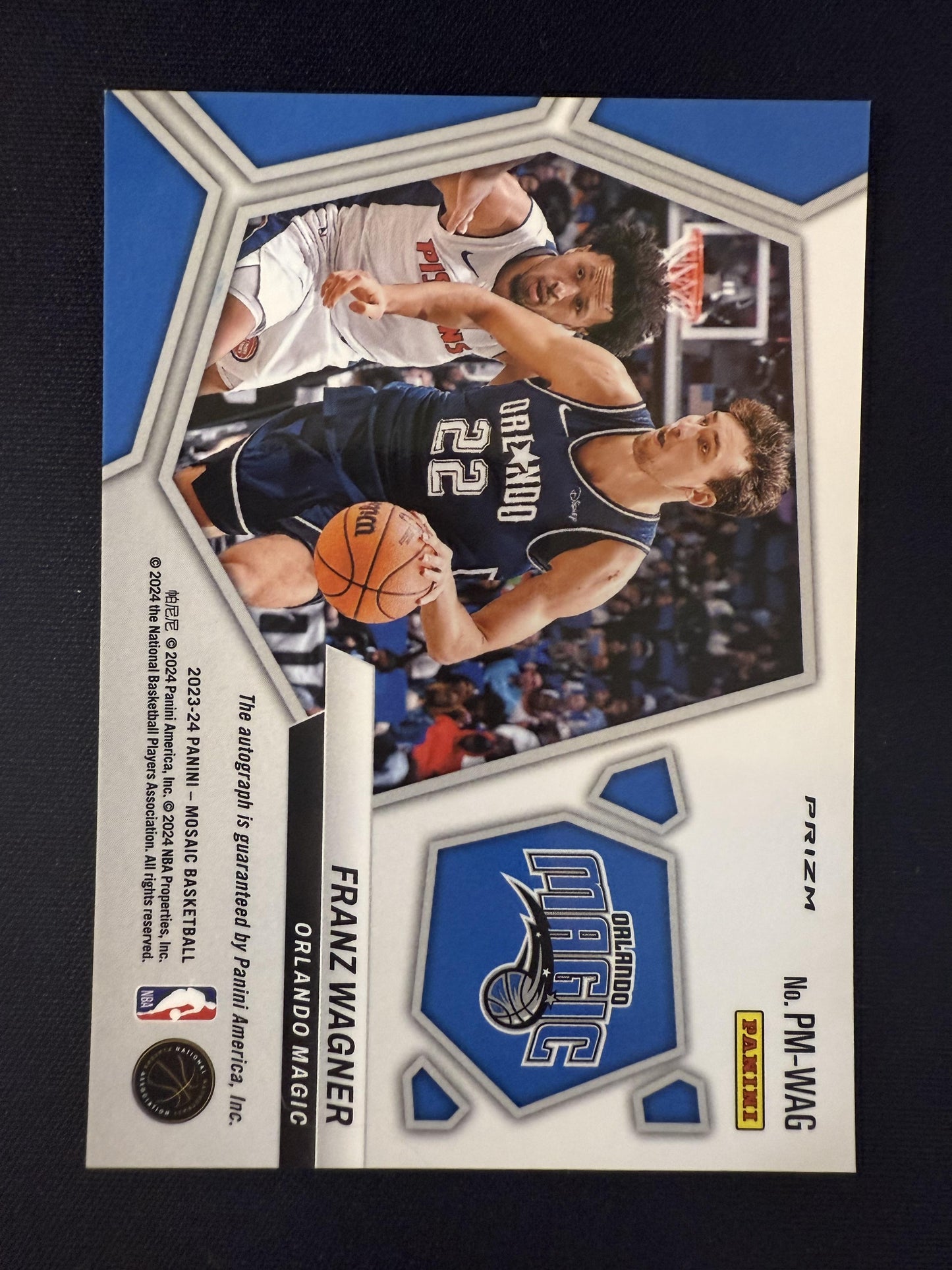 #PM-WAG Franz Wagner 2023 Panini Mosaic Auto Magic Pictographs Mosaic