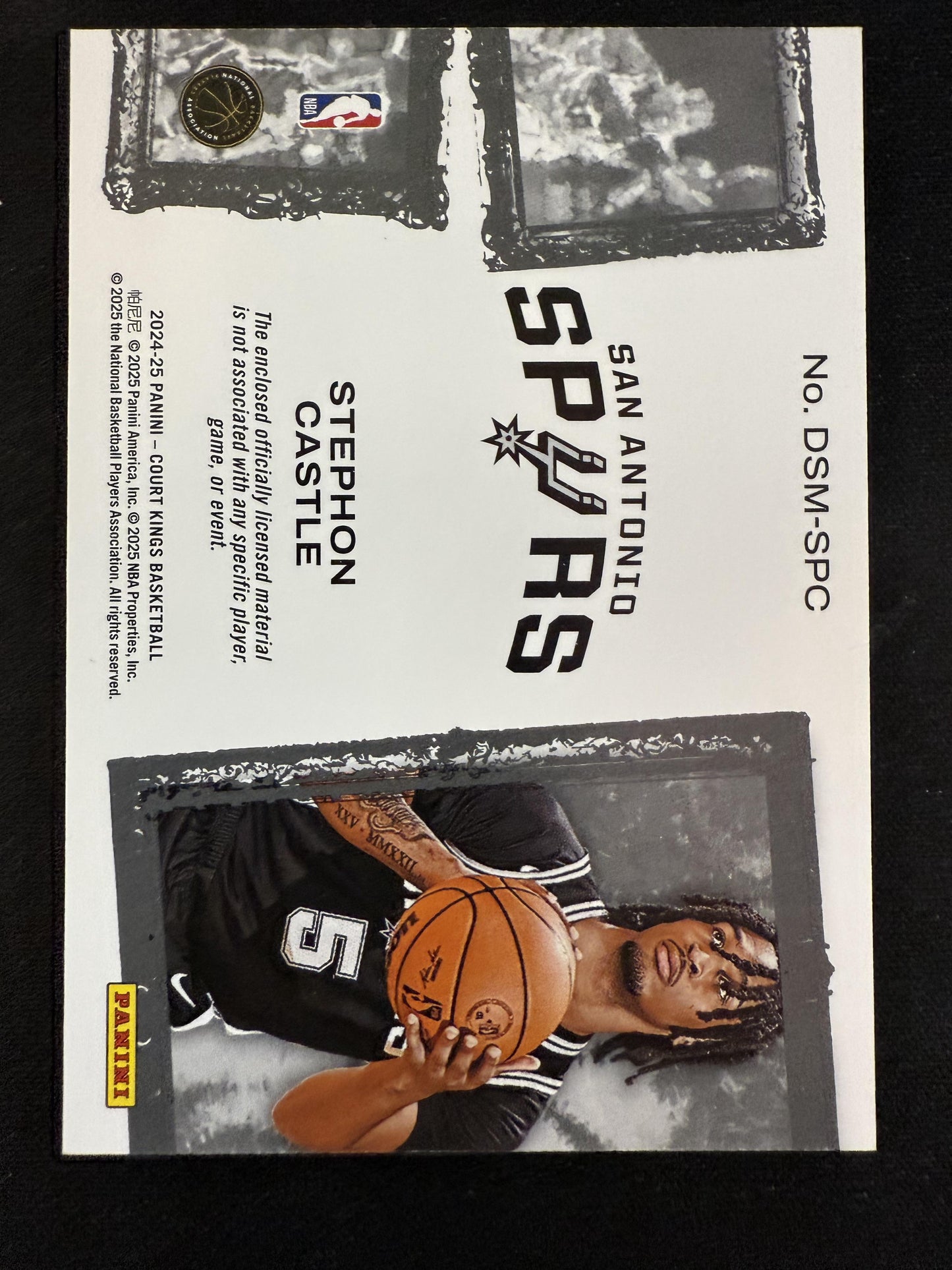 #DSM-SPC Stephon Castle 2024-25 Panini Court Kings Debut Showcase Memorabilia