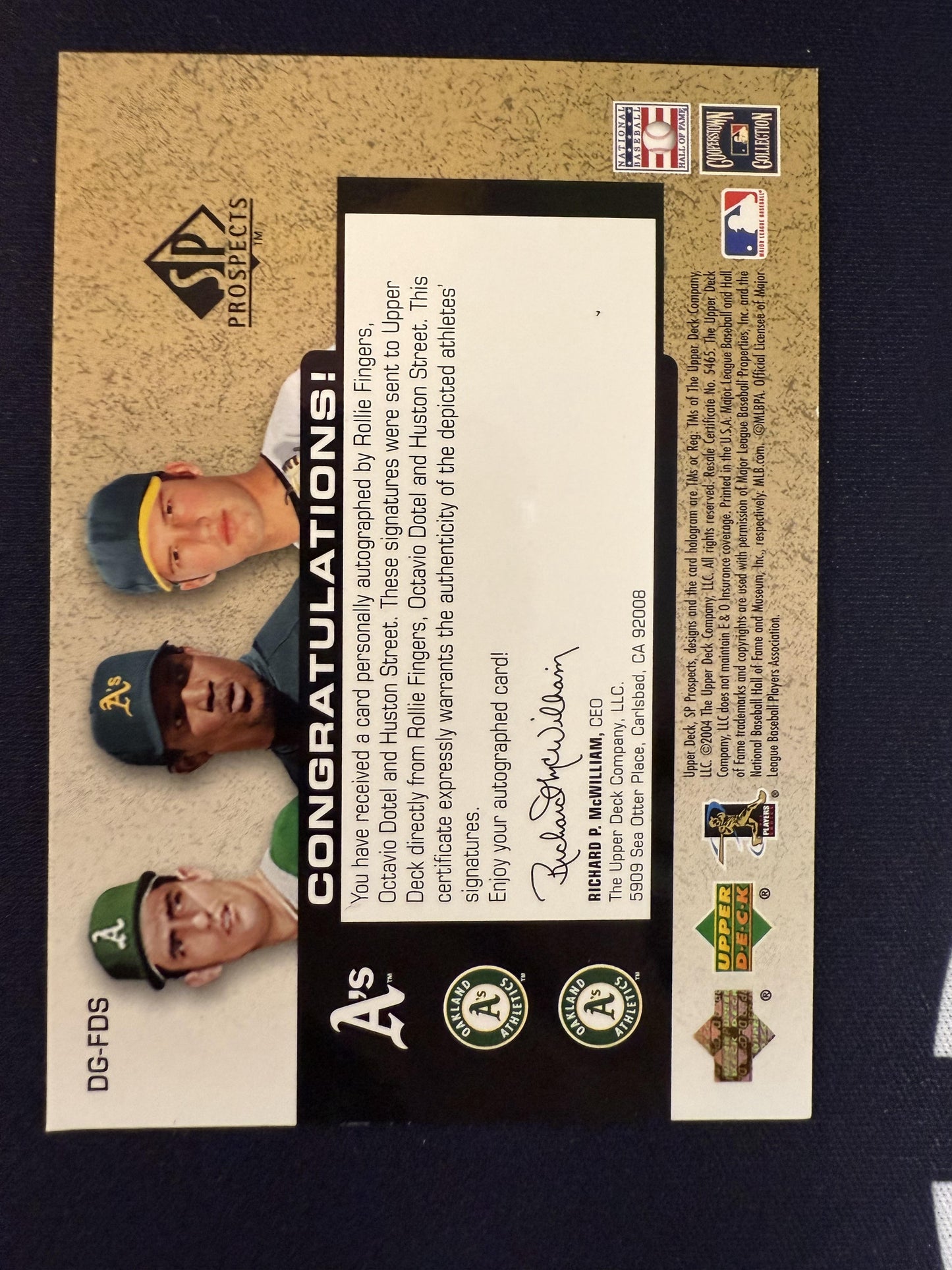 #DG-FDS Fingers/Dotel/Street 2004 SP Prospects /25 Draft Generations Triple Auto