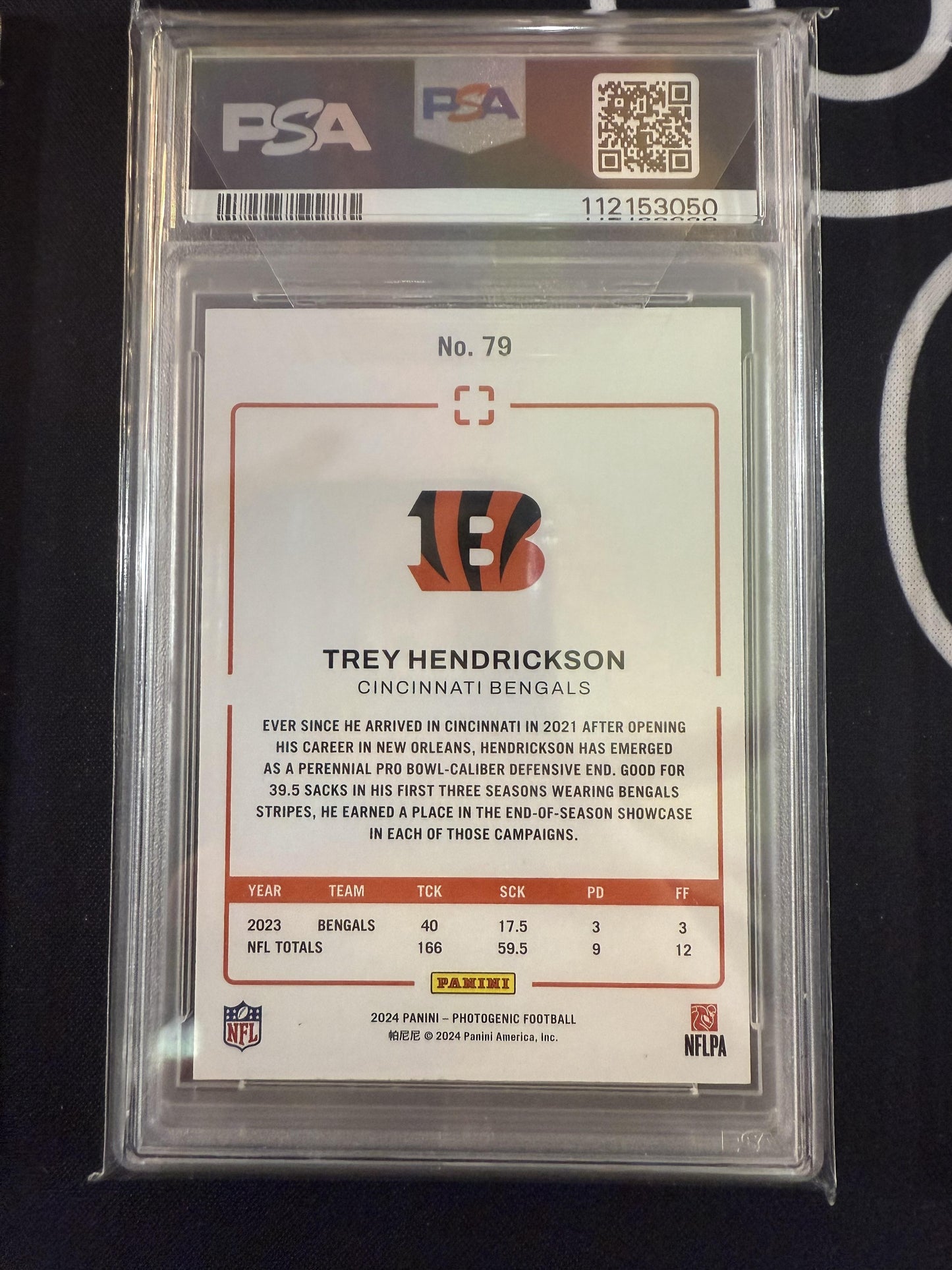 #79 Trey Hendrickson 2024 Panini Photogenic SN #/5 Cincinnati Bengals Gol/d