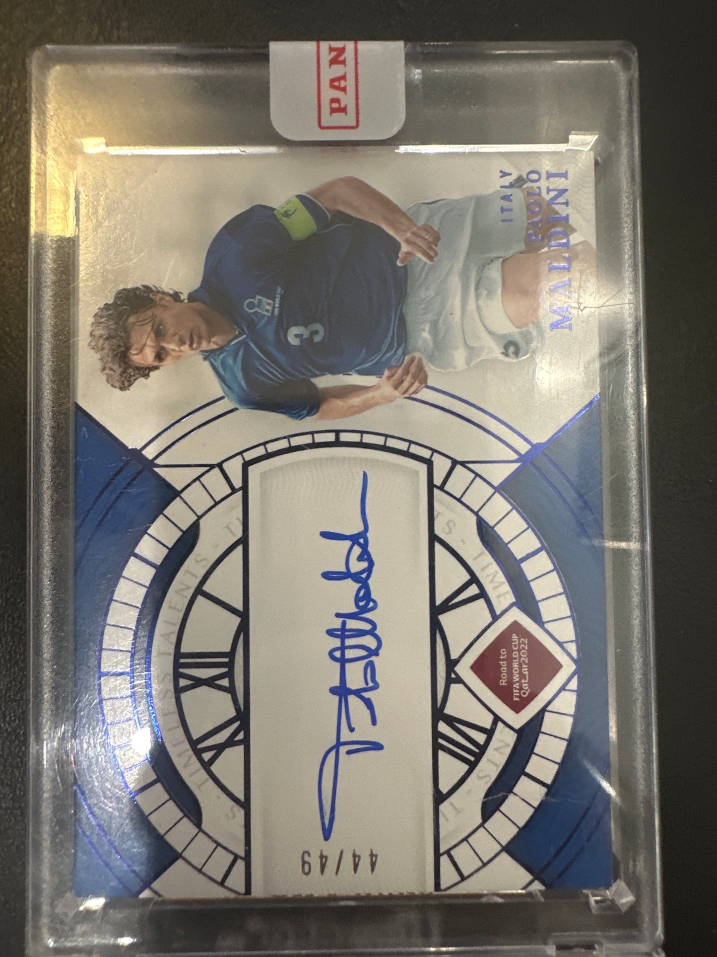 Paolo Maldini TS-PM 2022 National Treasures Autographs Blue 44/49
