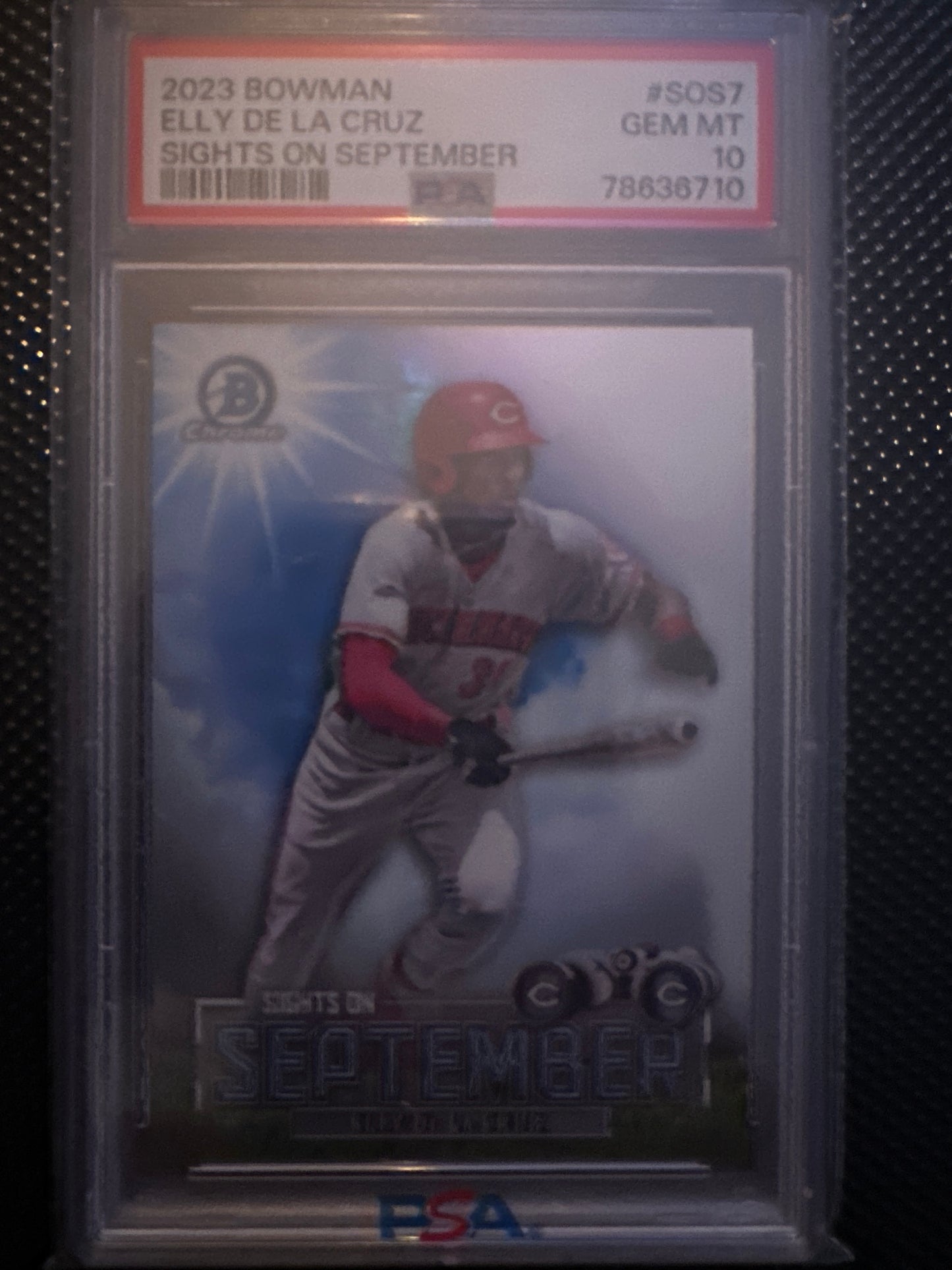 Elly De La Cruz SOS-7 2023 Bowman Sights on September PSA 10