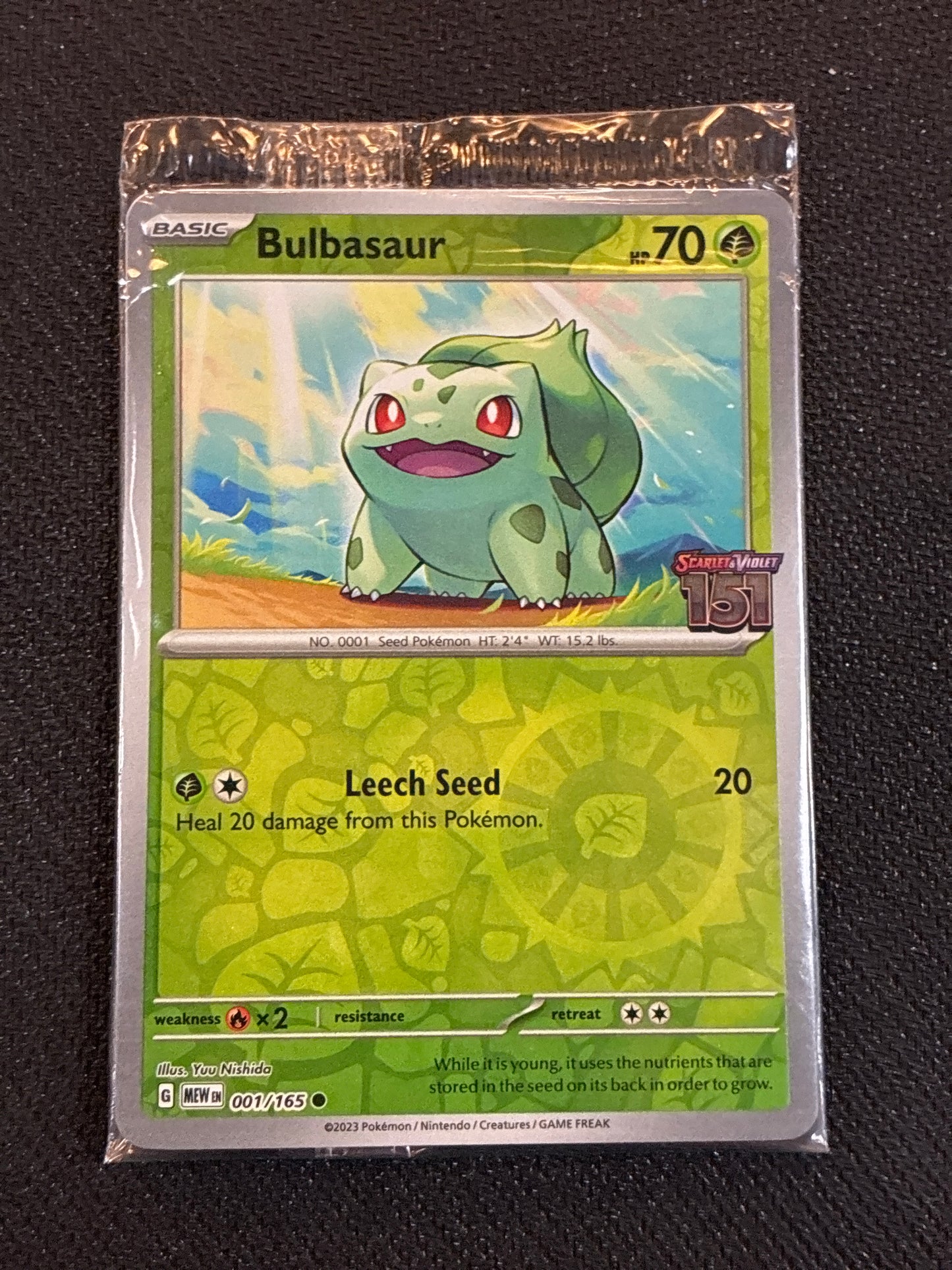 #001/166* Bulbasaur 151 151 (stamped)(Sealed)
