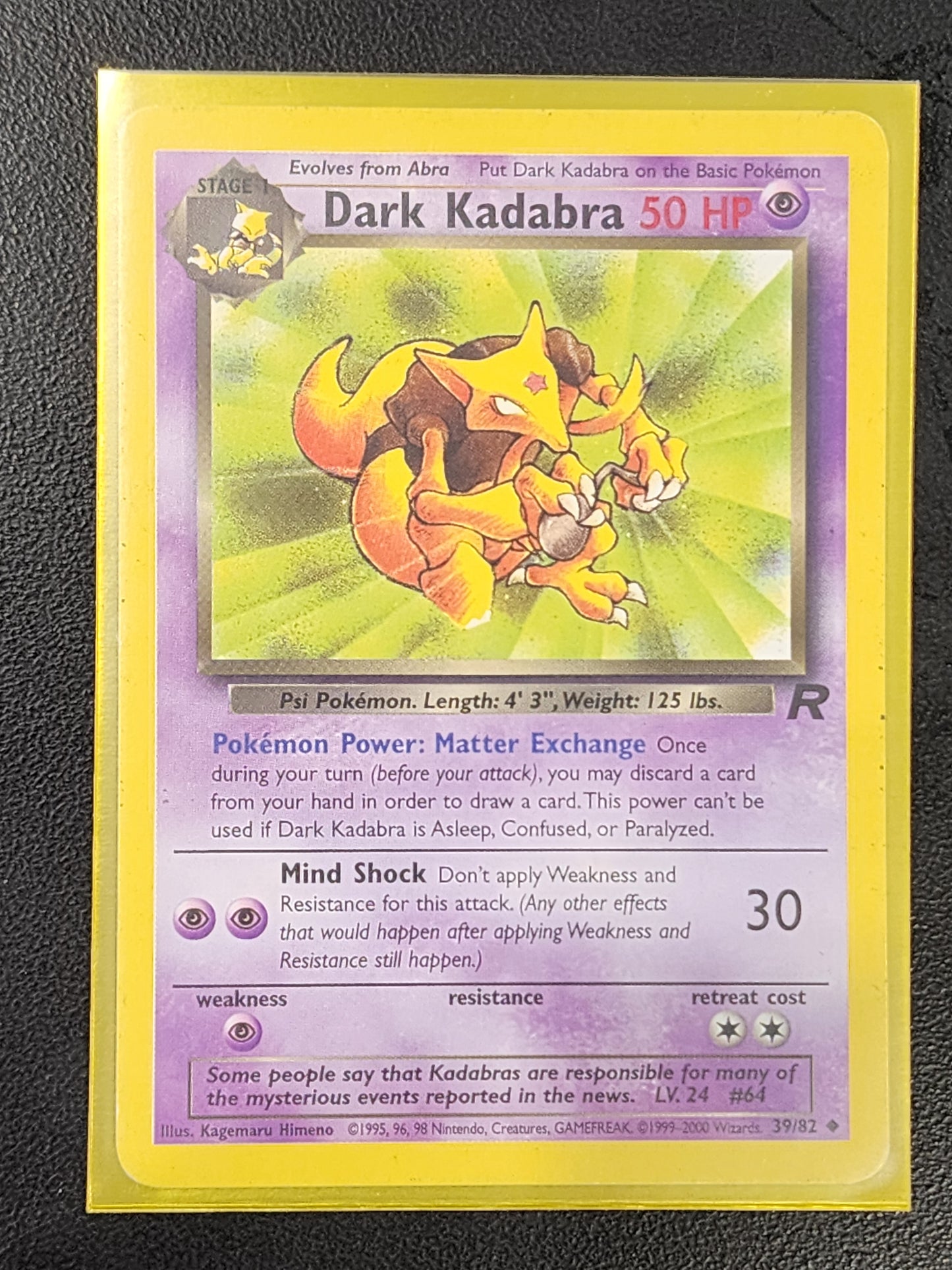 #39/82 Dark Kadabra Team Rocket