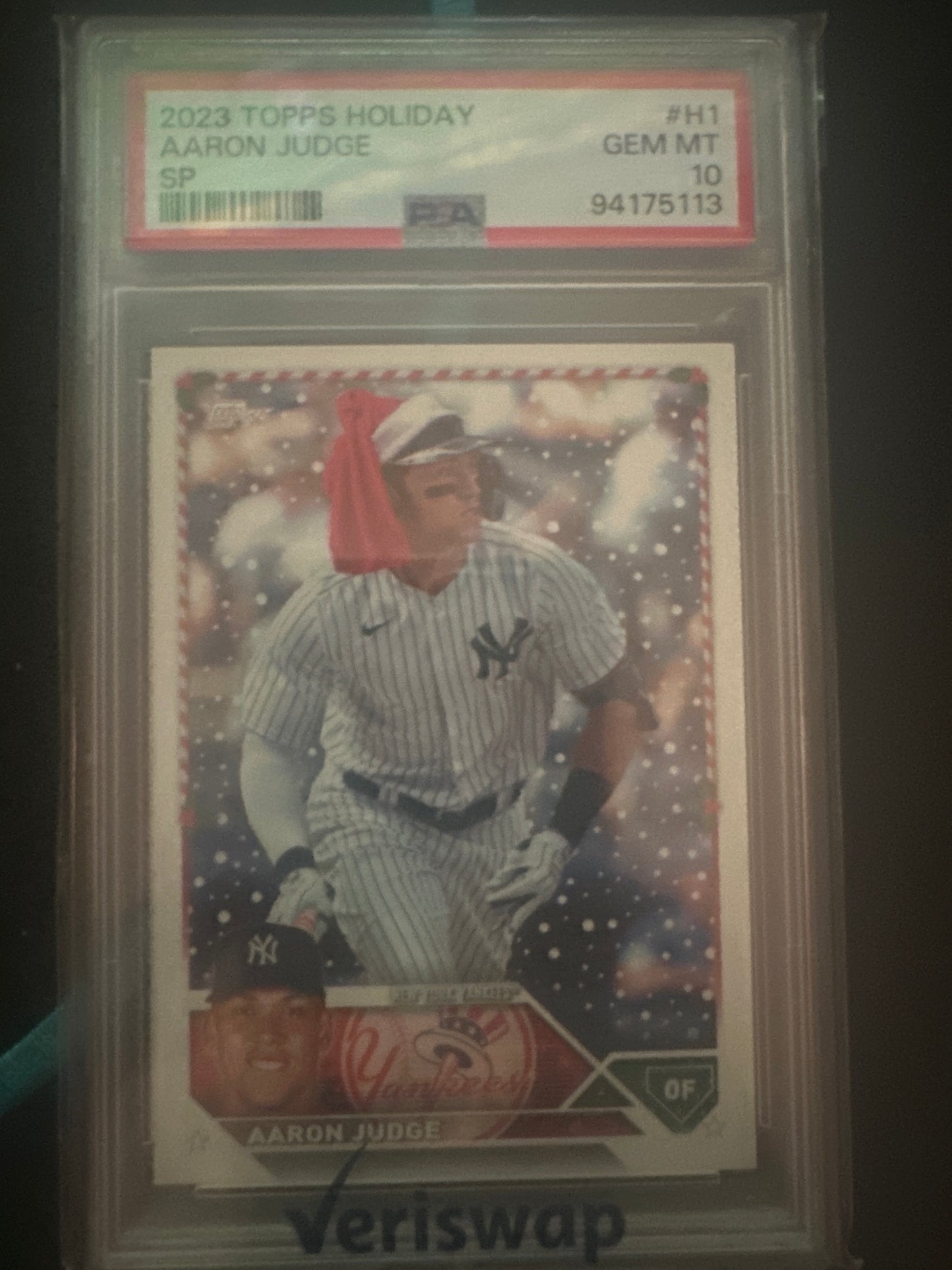 Aaron Judge H1 2023 Topps Holiday SP PSA 10