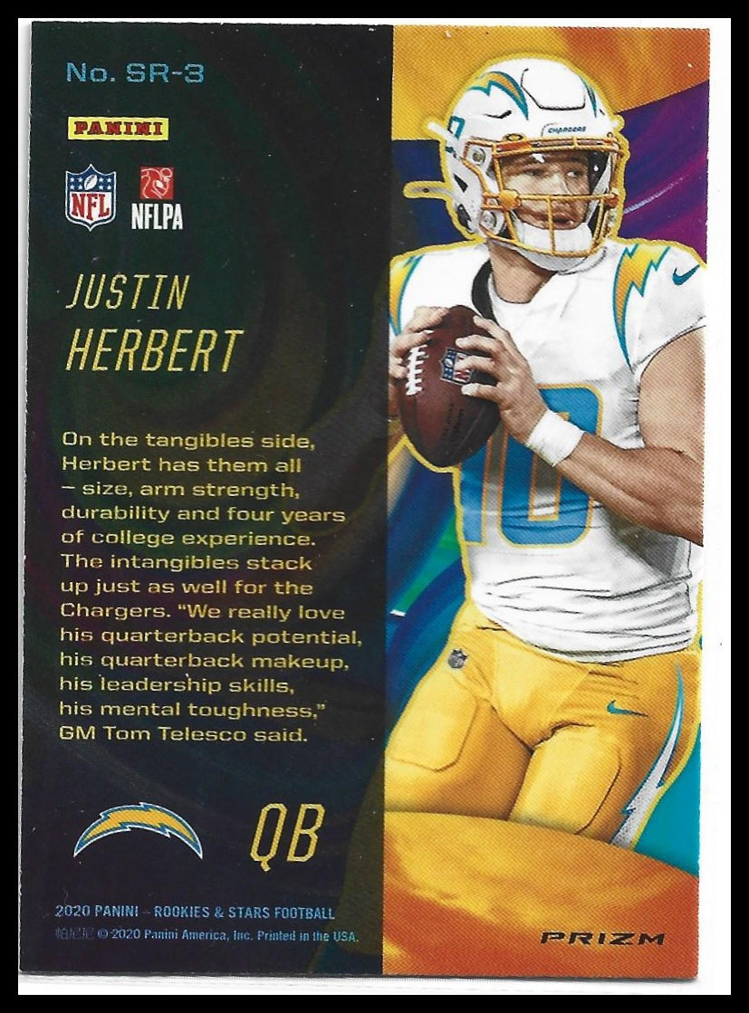 #SR-3 Justin Herbert 2020 Panini Rookies & Stars Los Angeles Chargers