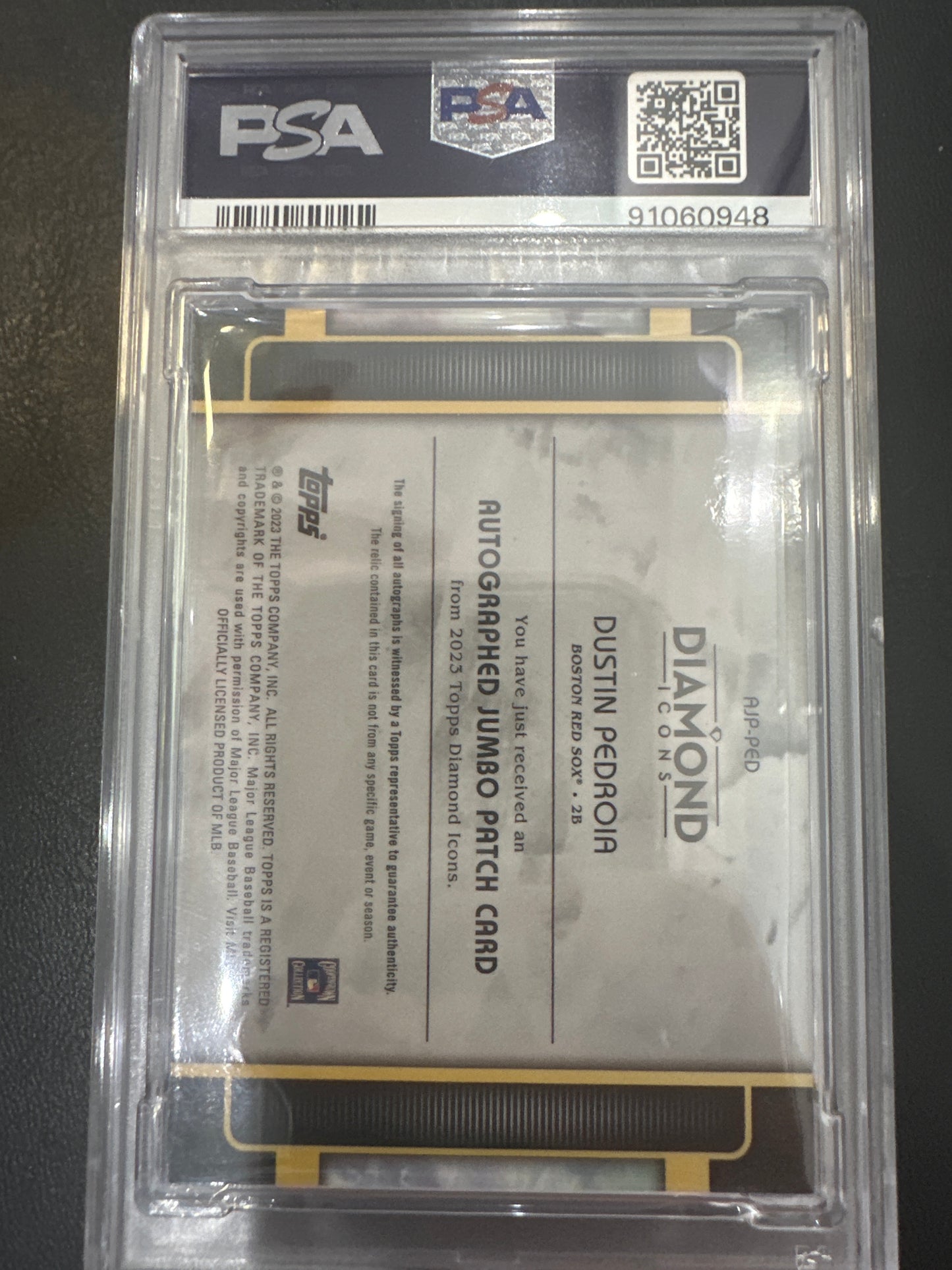 Dustin Deproia 2023 Diamond Icons Auto Jumbo Patch-Black 10/10 PSA 9