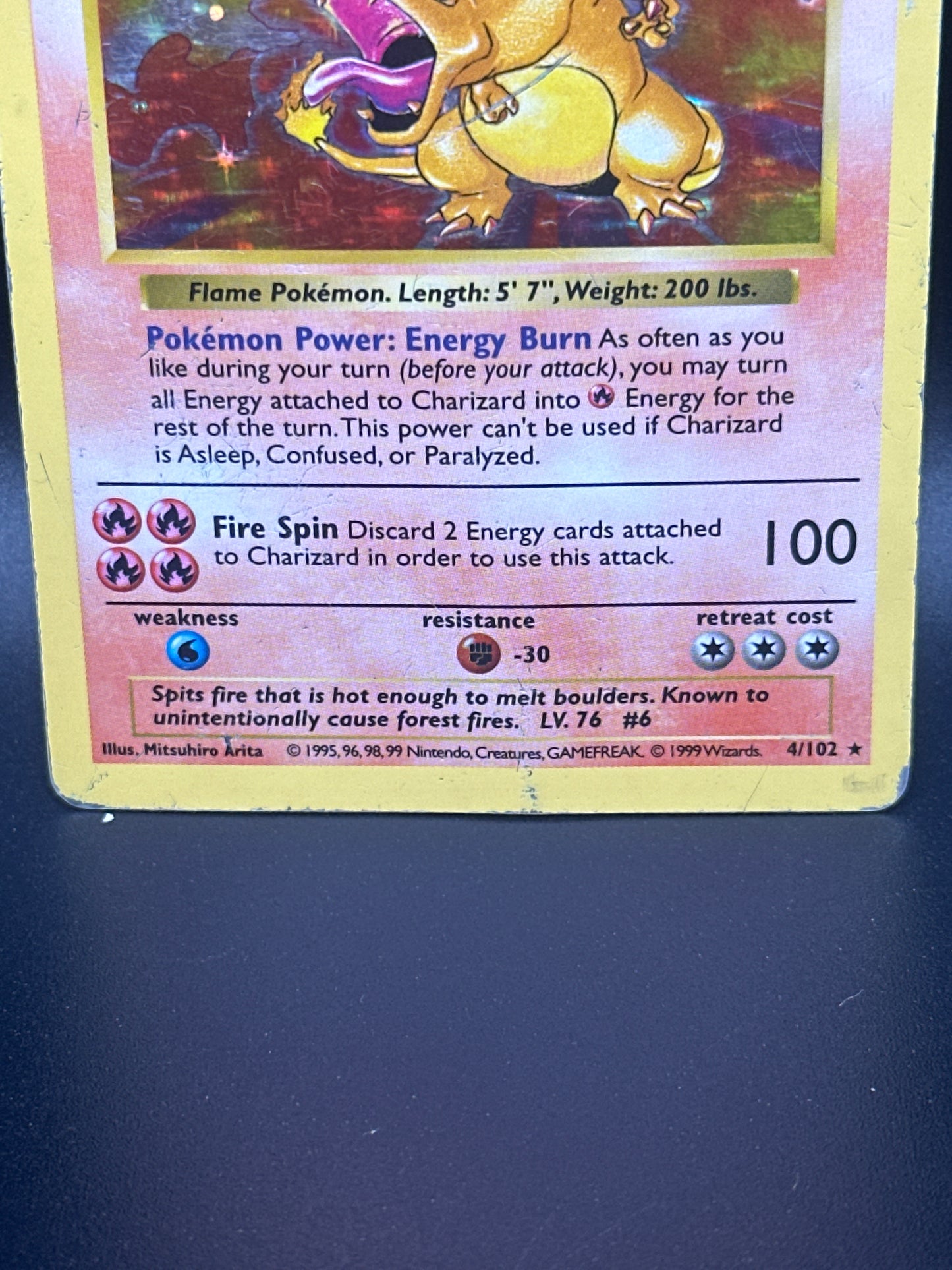 004/102 Charizard Shadowless Base Set