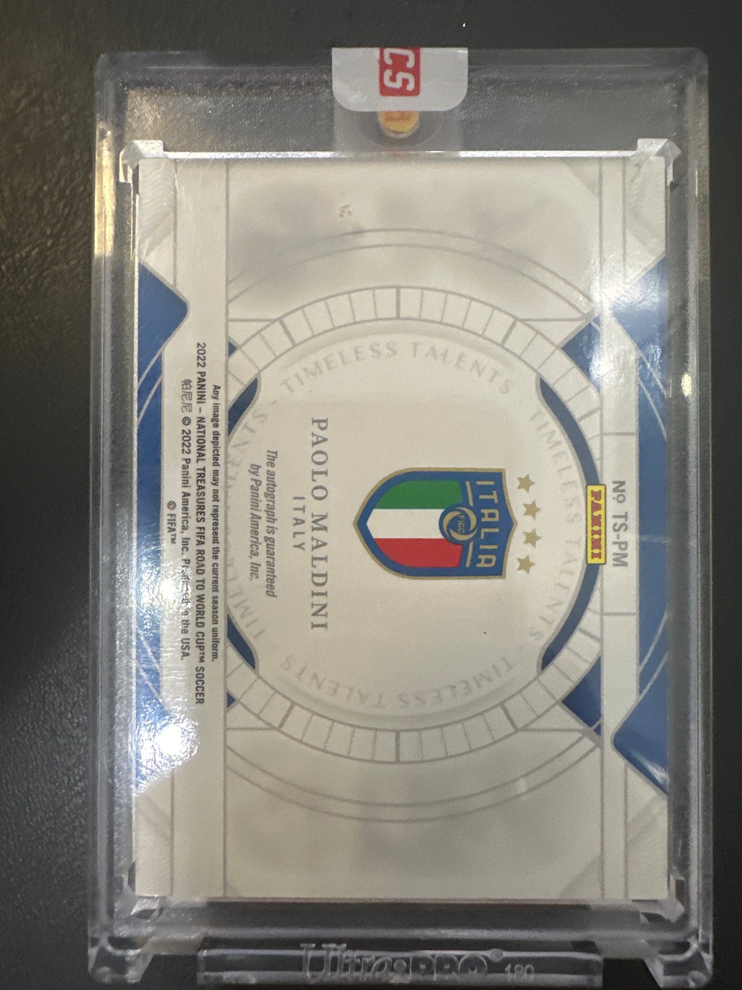 Paolo Maldini TS-PM 2022 National Treasures Autographs Blue 44/49