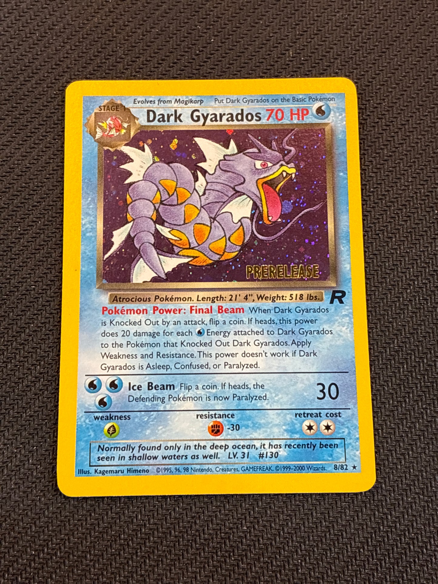 #08/82 Dark Gyarados (prerelease) (8) Team Rocket