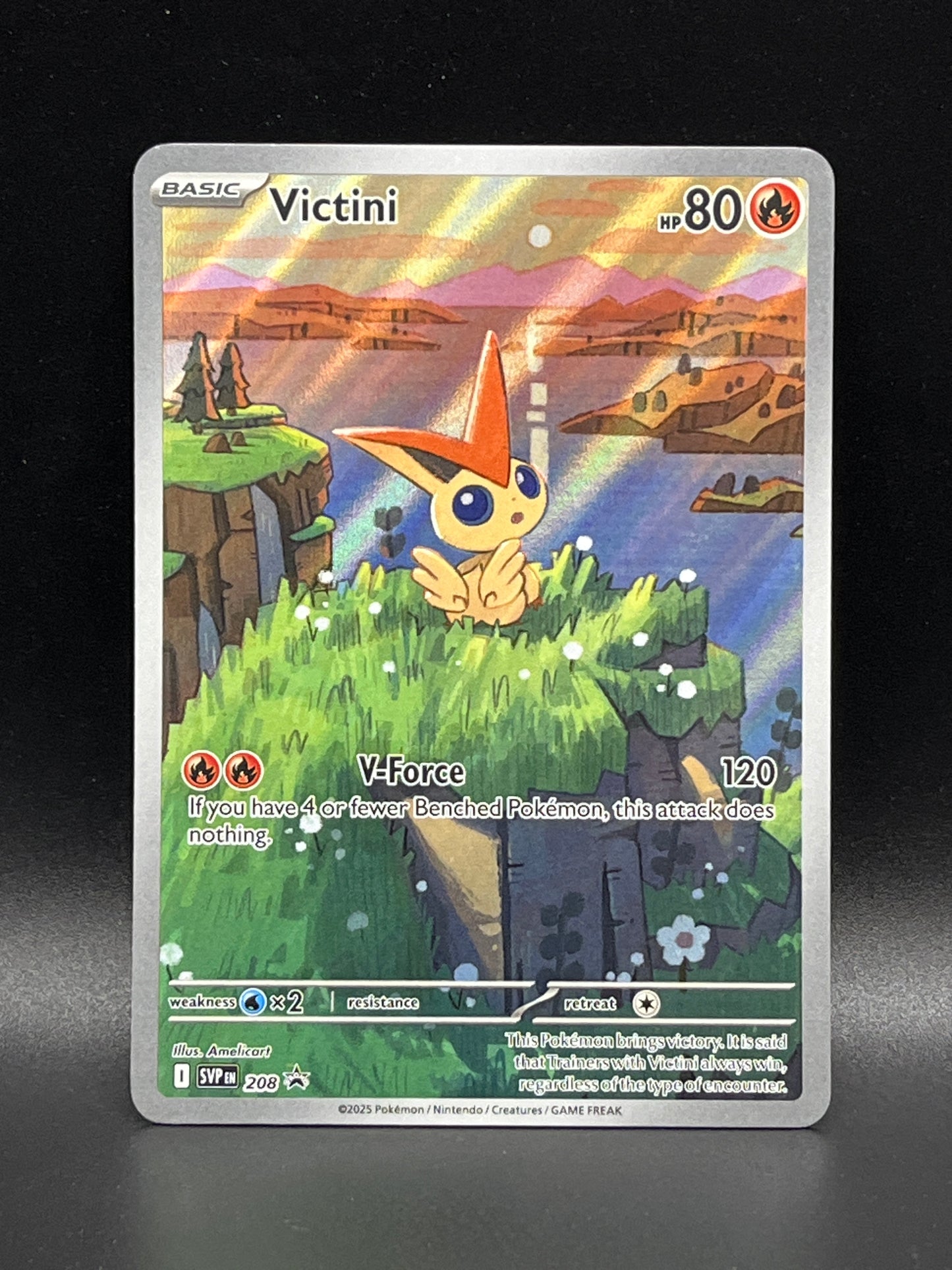 #208 Victini - Black Bolt White Flare Promo