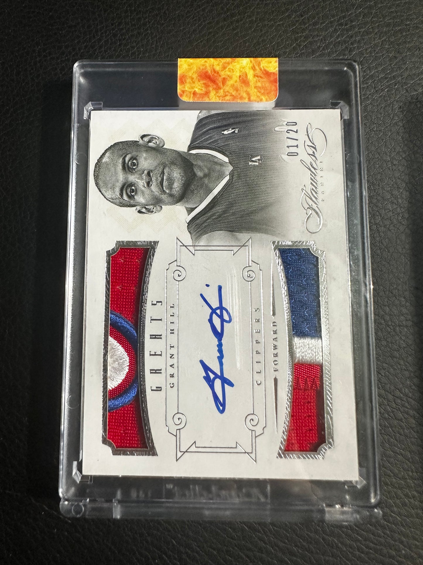 Grant Hill 10 2013 Flawless Greats Patch Autograph 01/20
