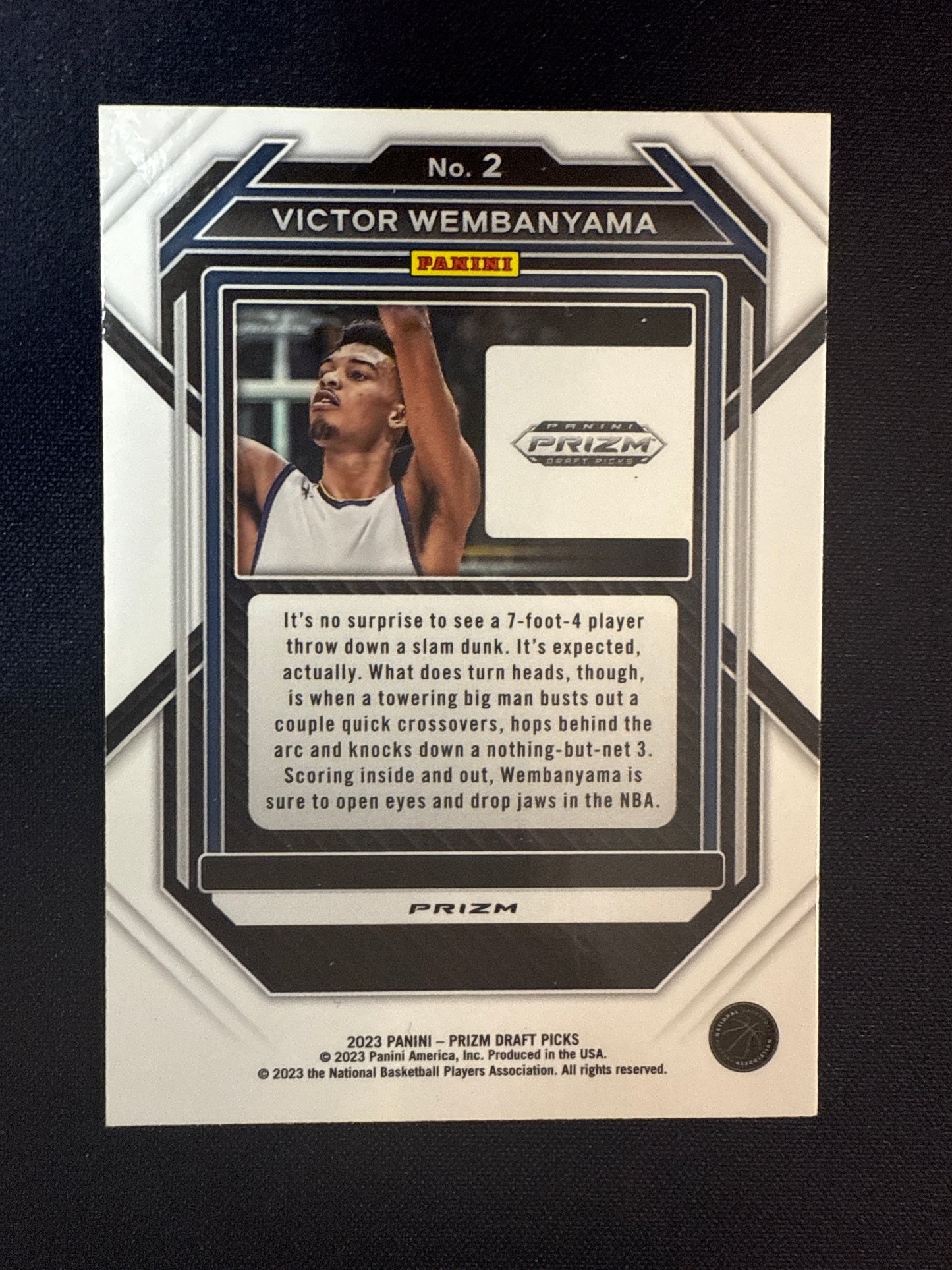 #2 Victor Wembanyama 2023 Panini Prizm Draft Picks sports Red Ice