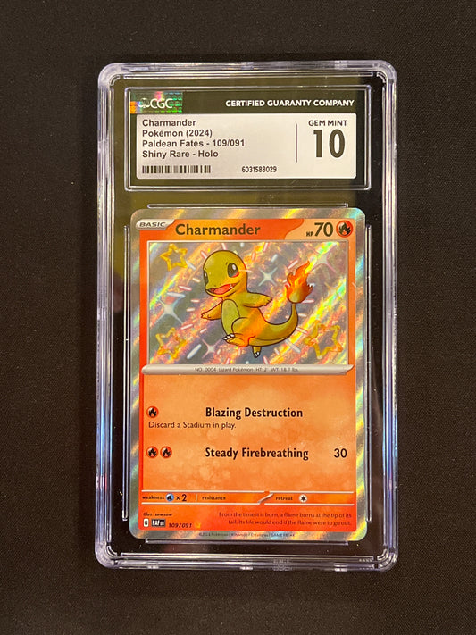 Charmander #109/091 CGC 10 - Paldean Fates