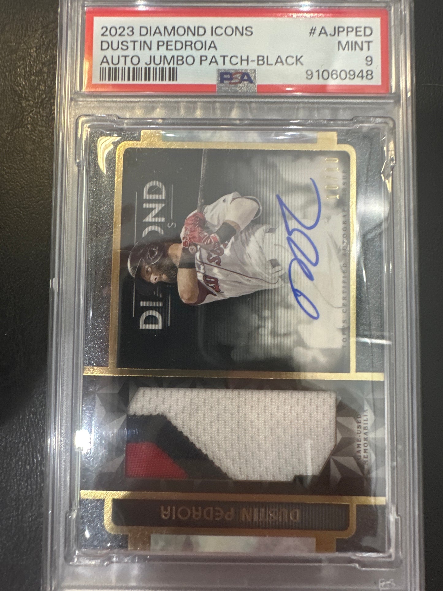 Dustin Deproia 2023 Diamond Icons Auto Jumbo Patch-Black 10/10 PSA 9