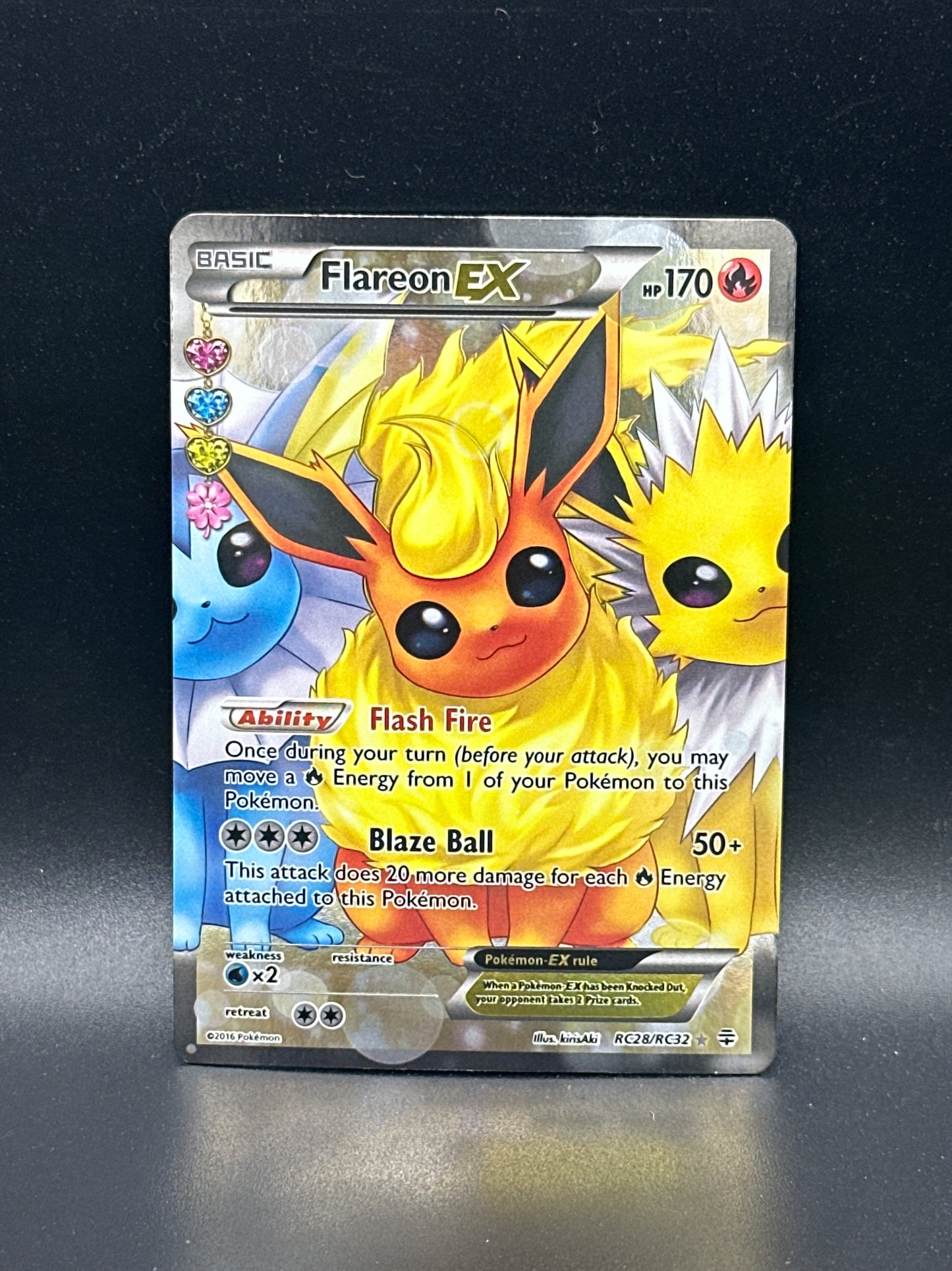 #RC28/RC32*** Flareon EX (Full Art) Generations